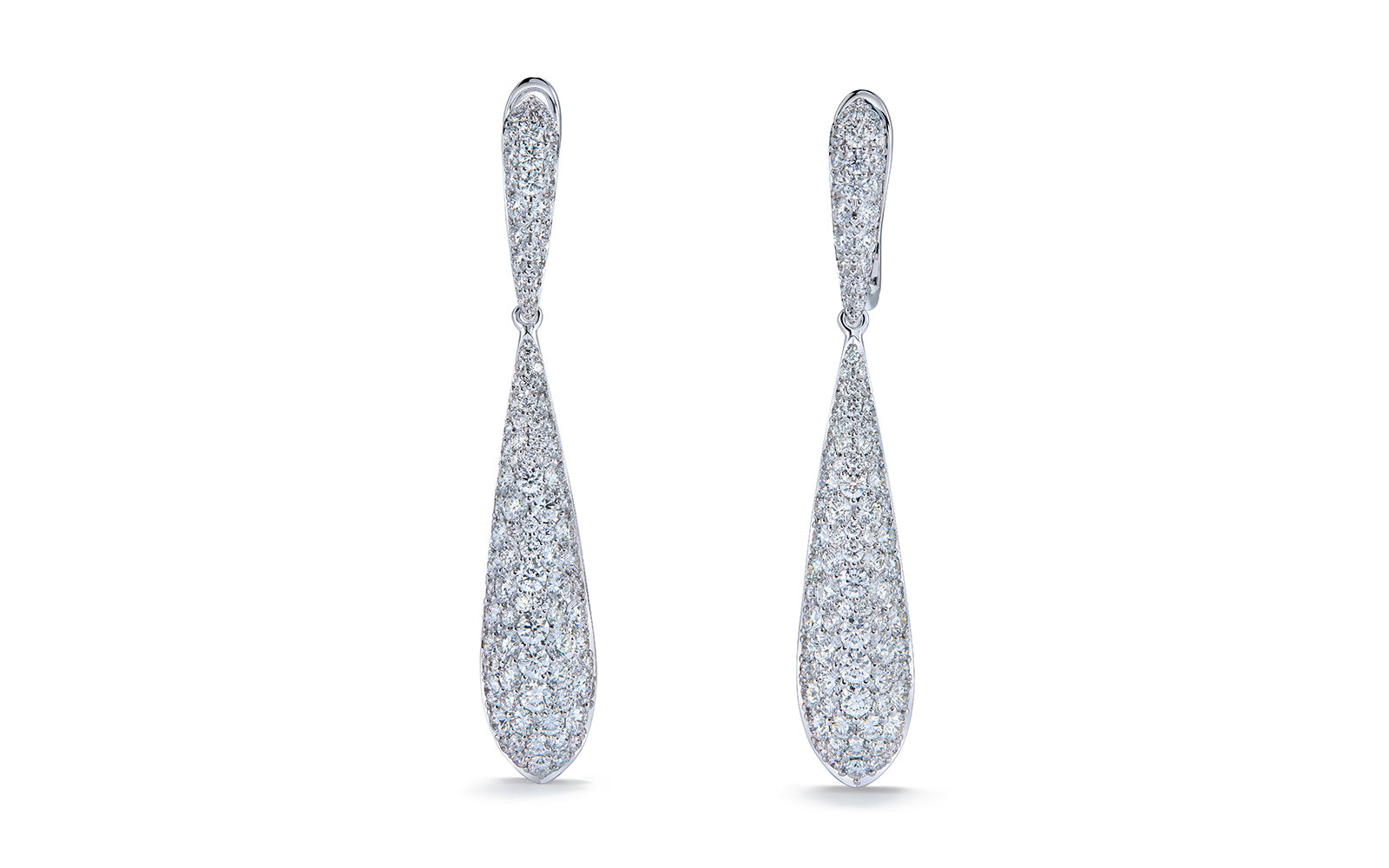 2.36ct D Flawless Diamond Earrings set in 18K White Gold