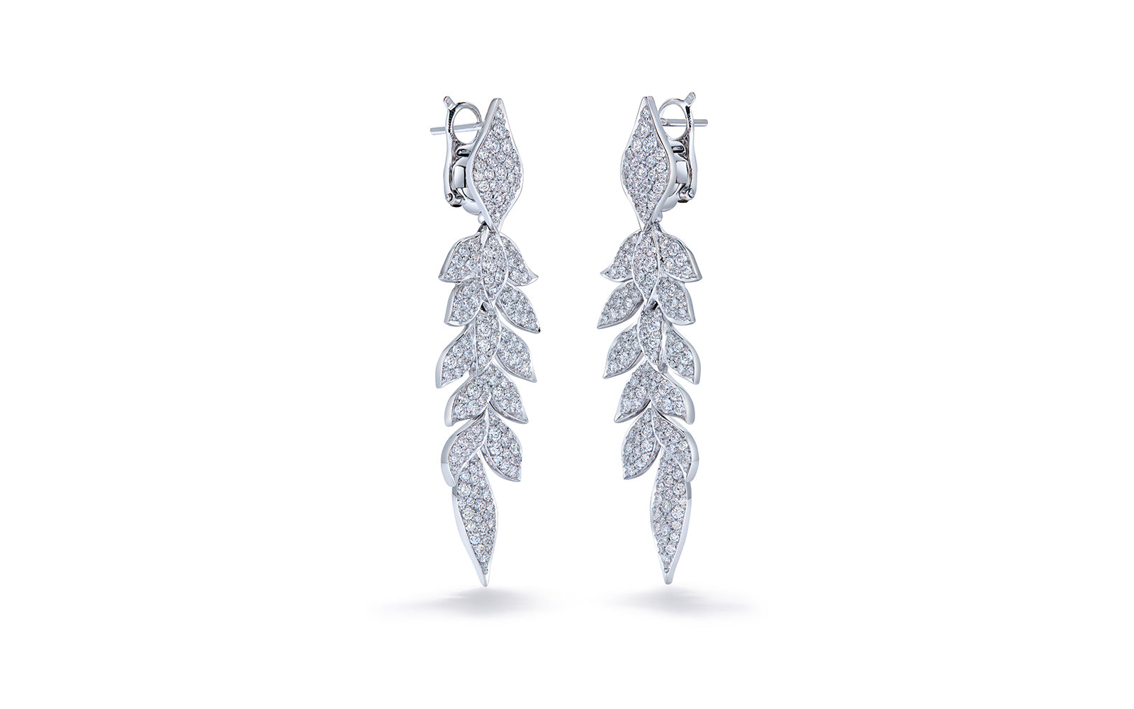 2.74ct D Flawless Diamond Earrings set in 18K White Gold
