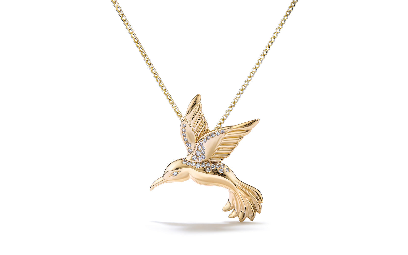 0.23ct D Flawless Diamond Necklace set in 18K Yellow Gold