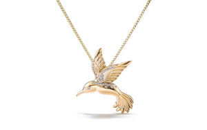 0.23ct D Flawless Diamond Necklace set in 18K Yellow Gold