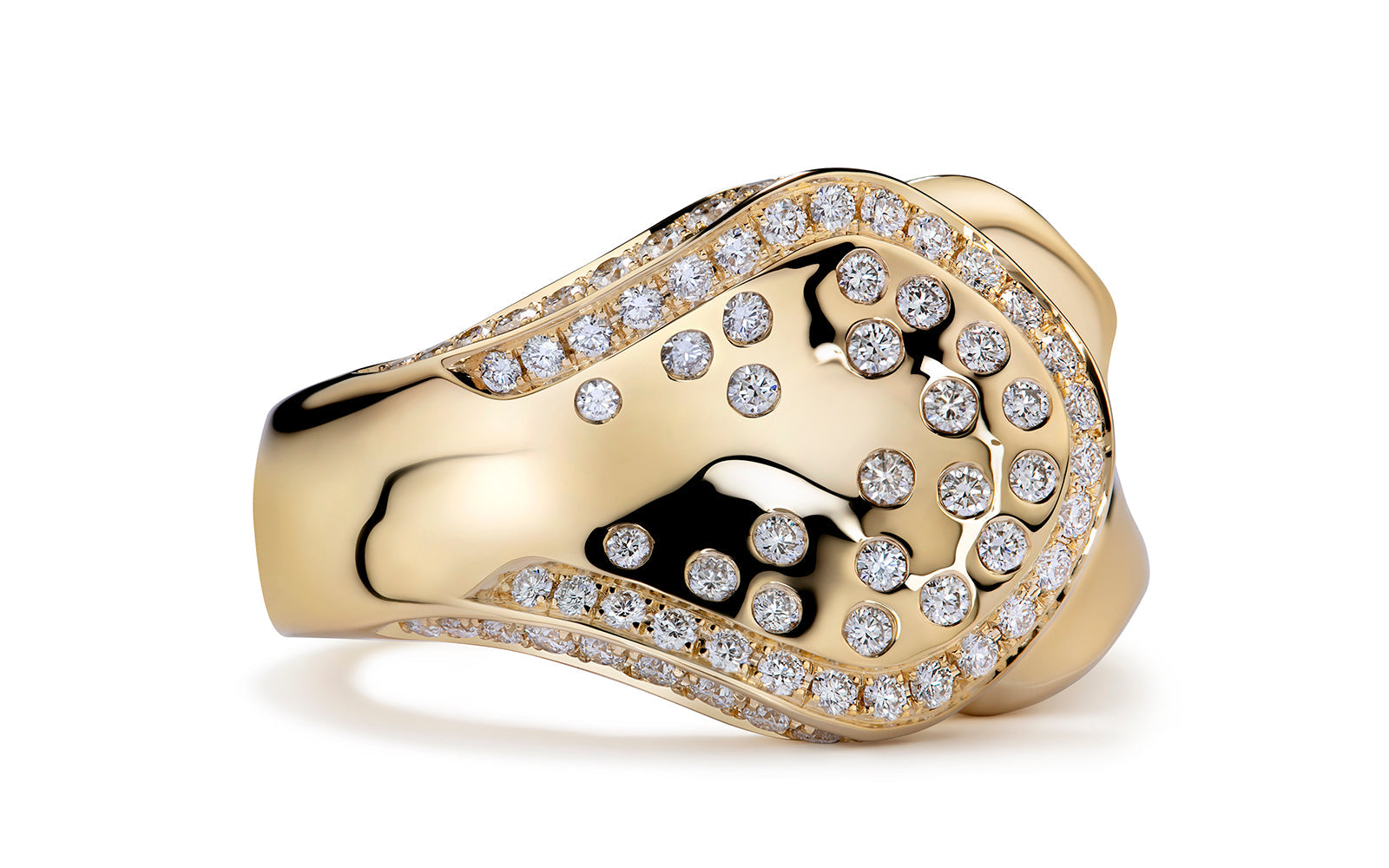 0.62ct D Flawless Diamond Ring set in 18K Yellow Gold