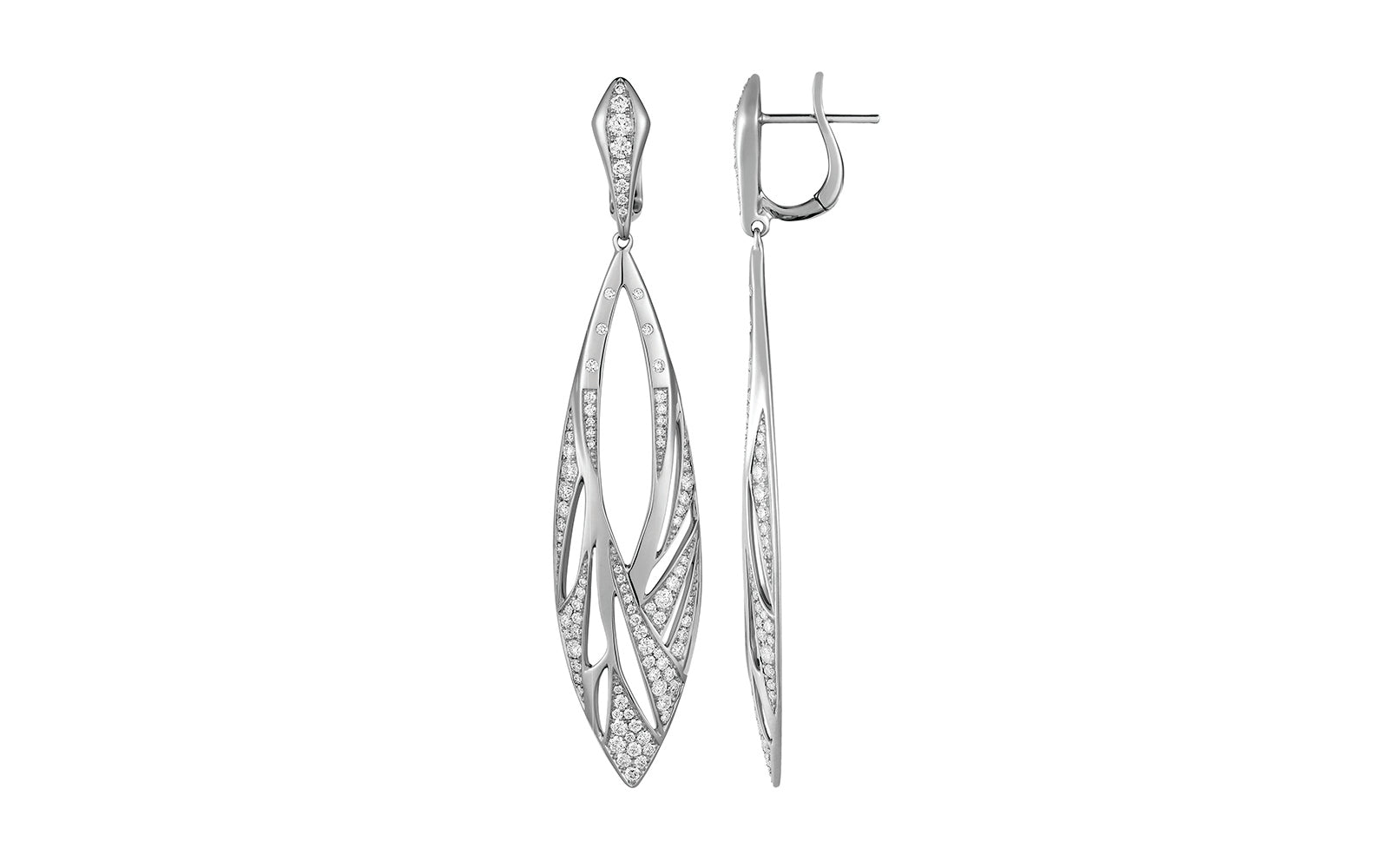 1.64ct D Flawless Diamond Earrings set in 18K White Gold