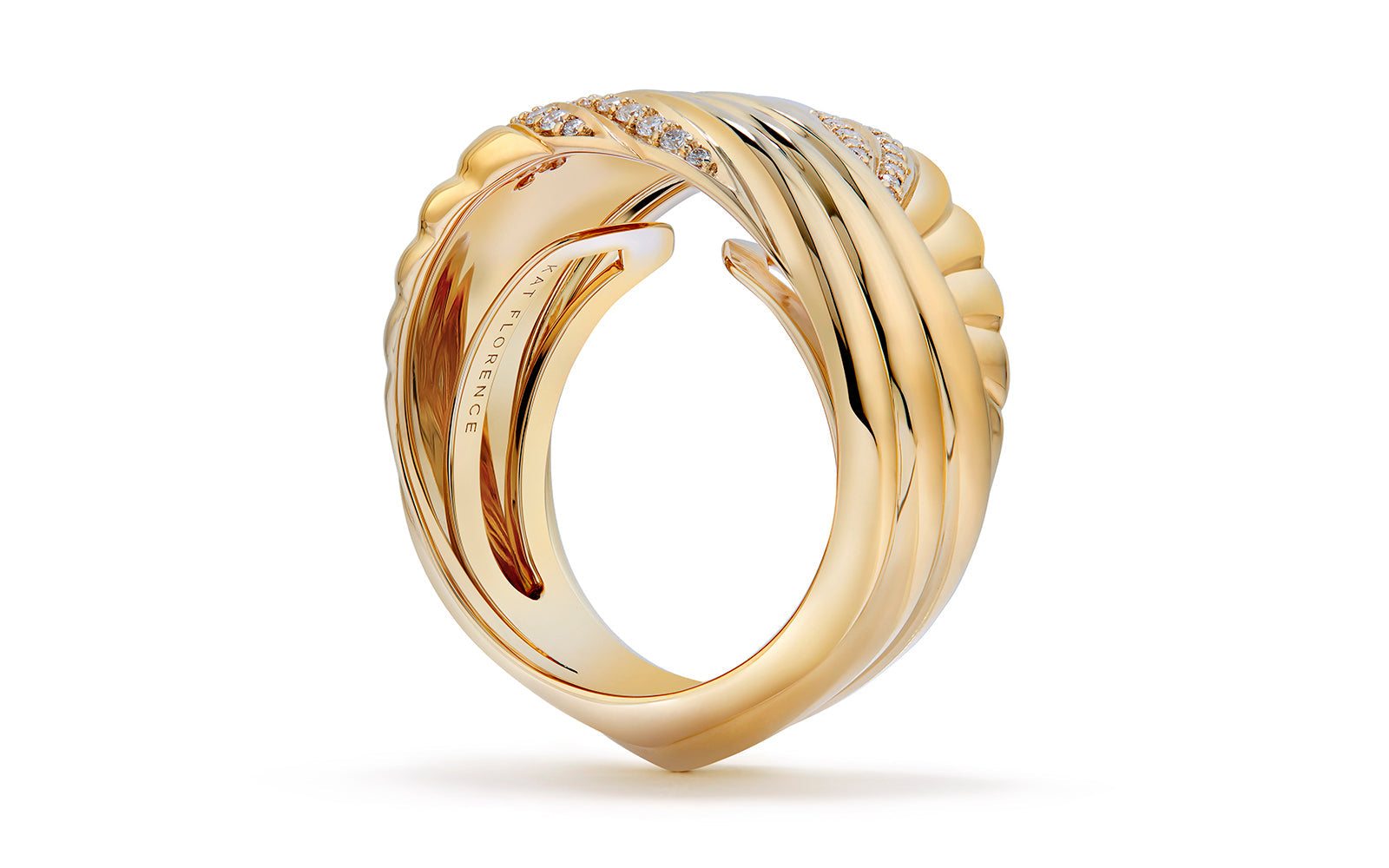 0.16ct D Flawless Diamond Ring set in 18K Yellow Gold