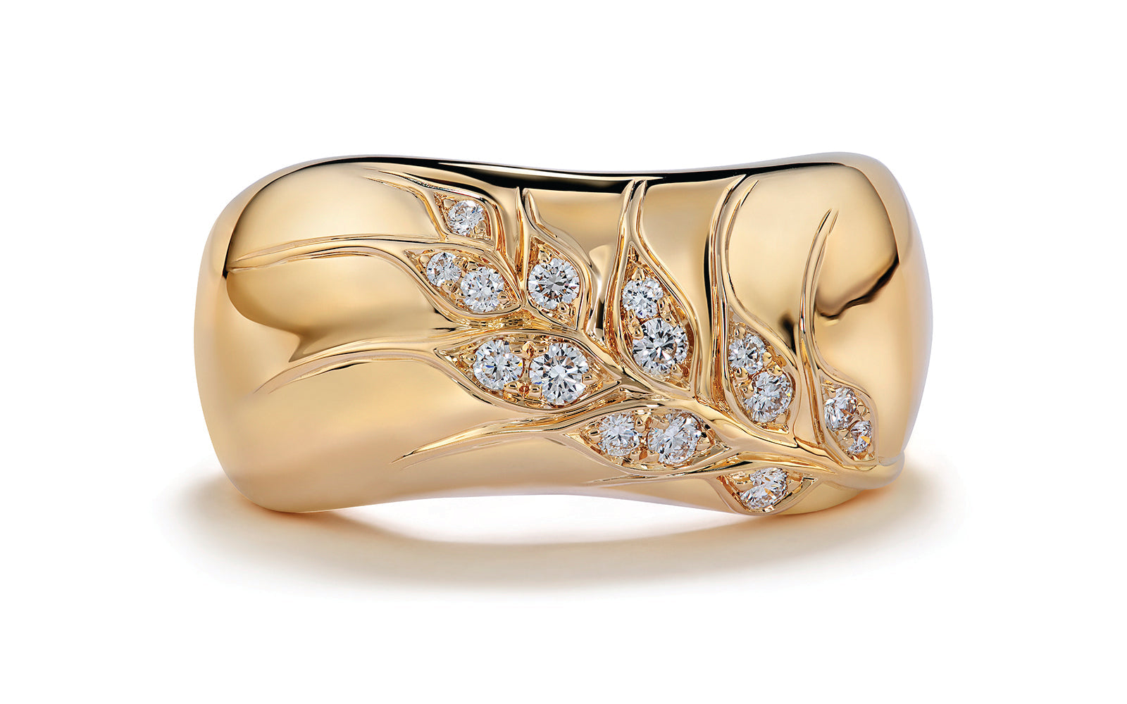 0.19ct D Flawless Diamond Ring set in 18K Yellow Gold