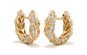2.08ct D Flawless Diamond Earrings set in 18K Yellow Gold