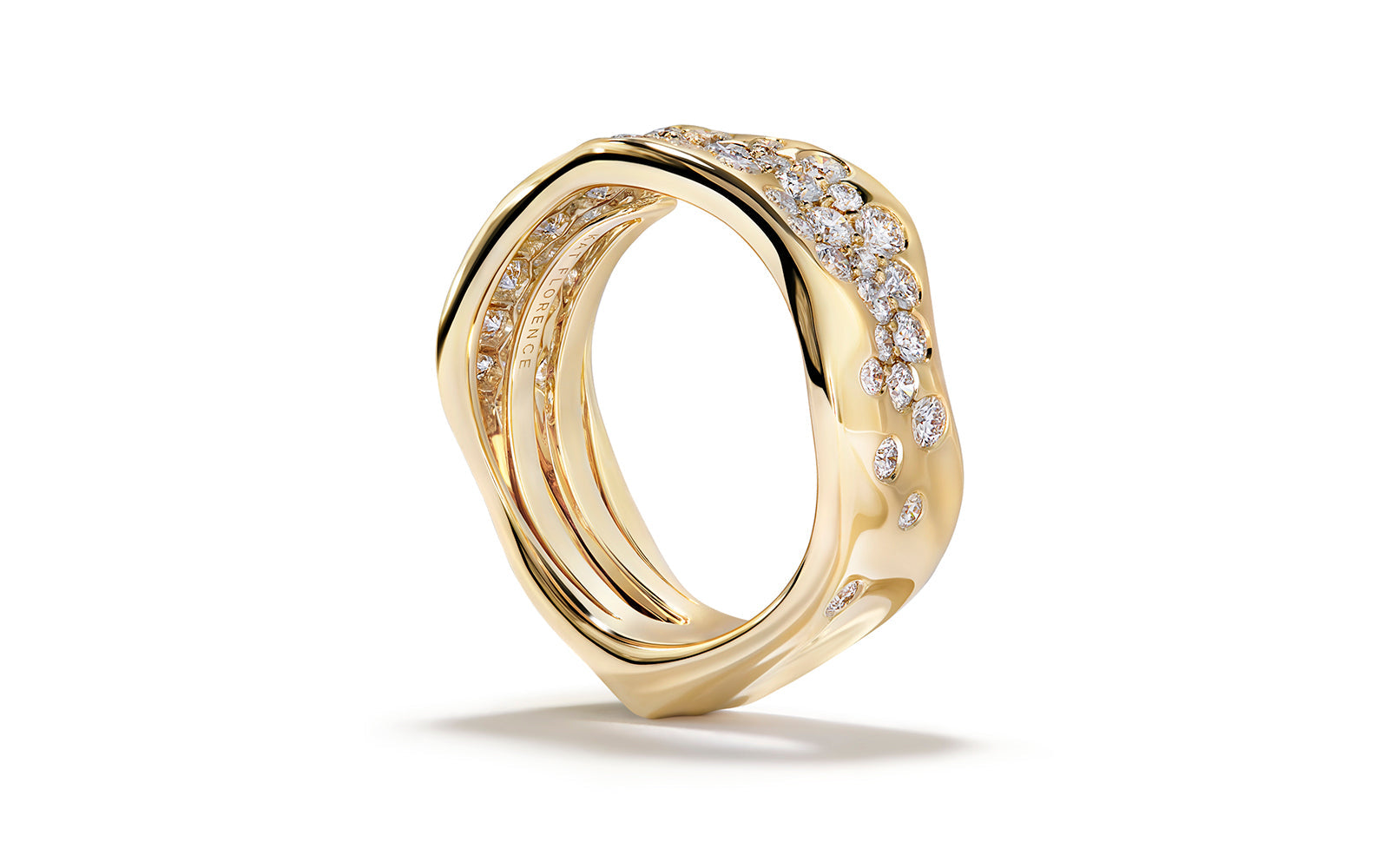 Galaxy 1.43ct D Flawless Diamond Ring set in 18K Yellow Gold