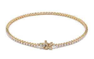 1.66ct D Flawless Diamond Bracelet set in 18K Yellow Gold