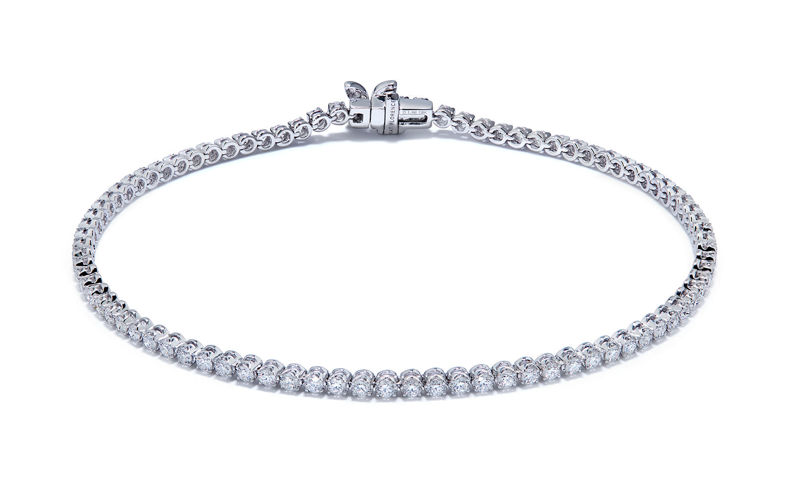1.66ct D Flawless Diamond Bracelet set in 18K White Gold