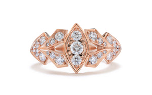 0.86ct D Flawless Diamond Ring set in 18K Rose Gold