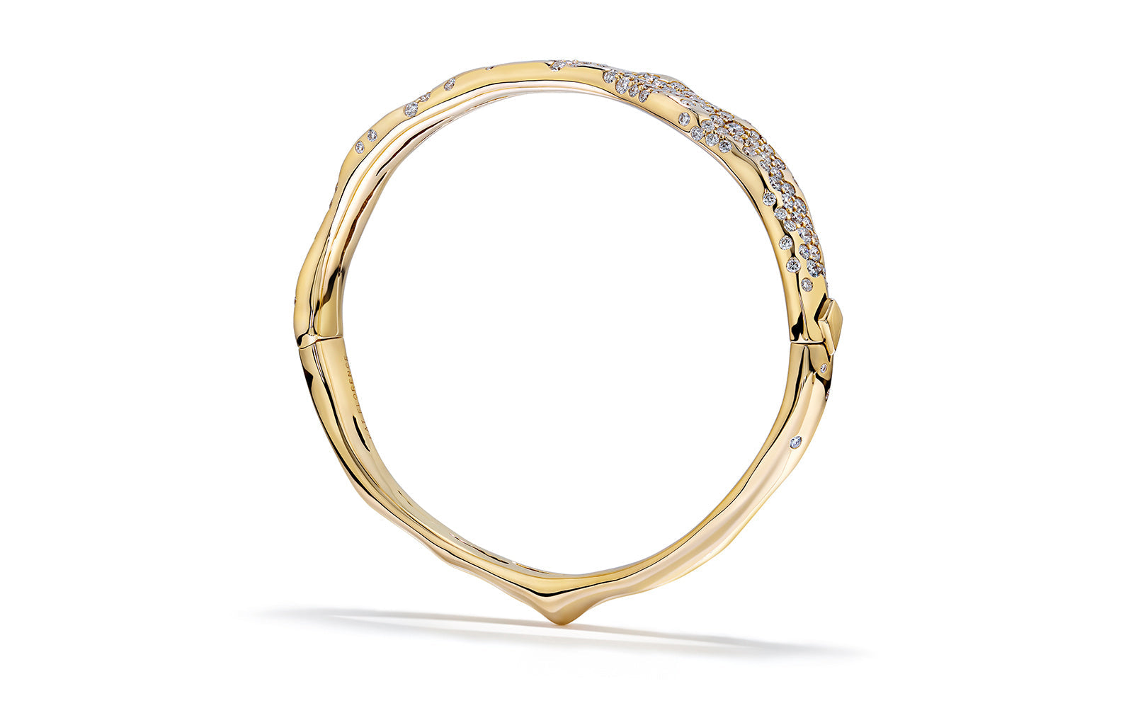 2.50ct D Flawless Diamond Bangle set in 18K Yellow Gold