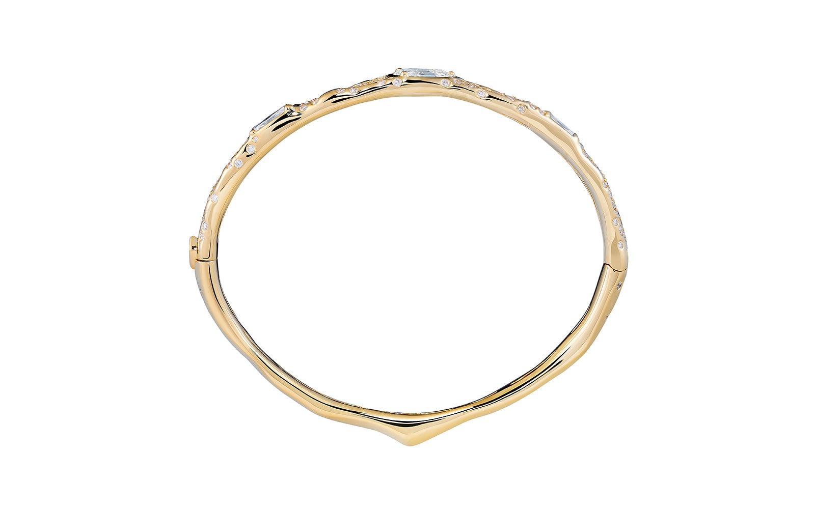 1.87ct Vintage Diamond Bangle set in 18K Yellow Gold