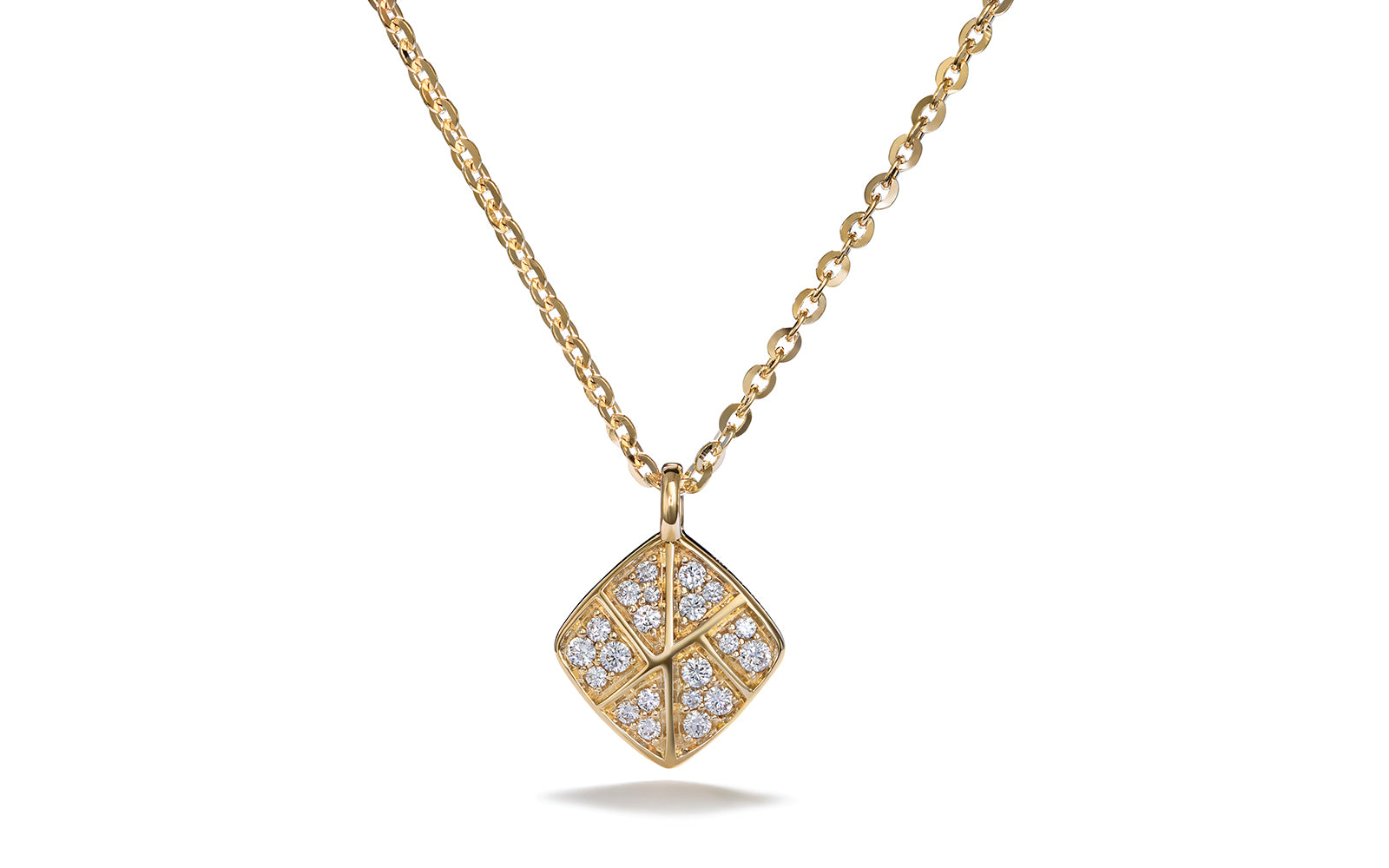 0.45ct D Flawless Diamond Necklace set in 18K Yellow Gold