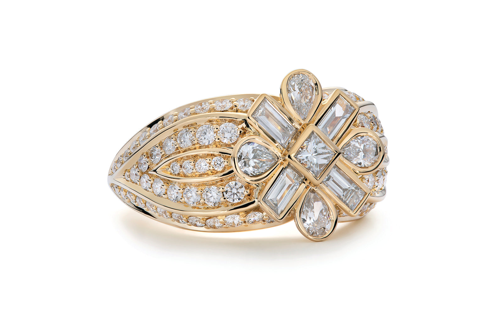 2.01ct D Flawless Diamond Ring set in 18K Yellow Gold