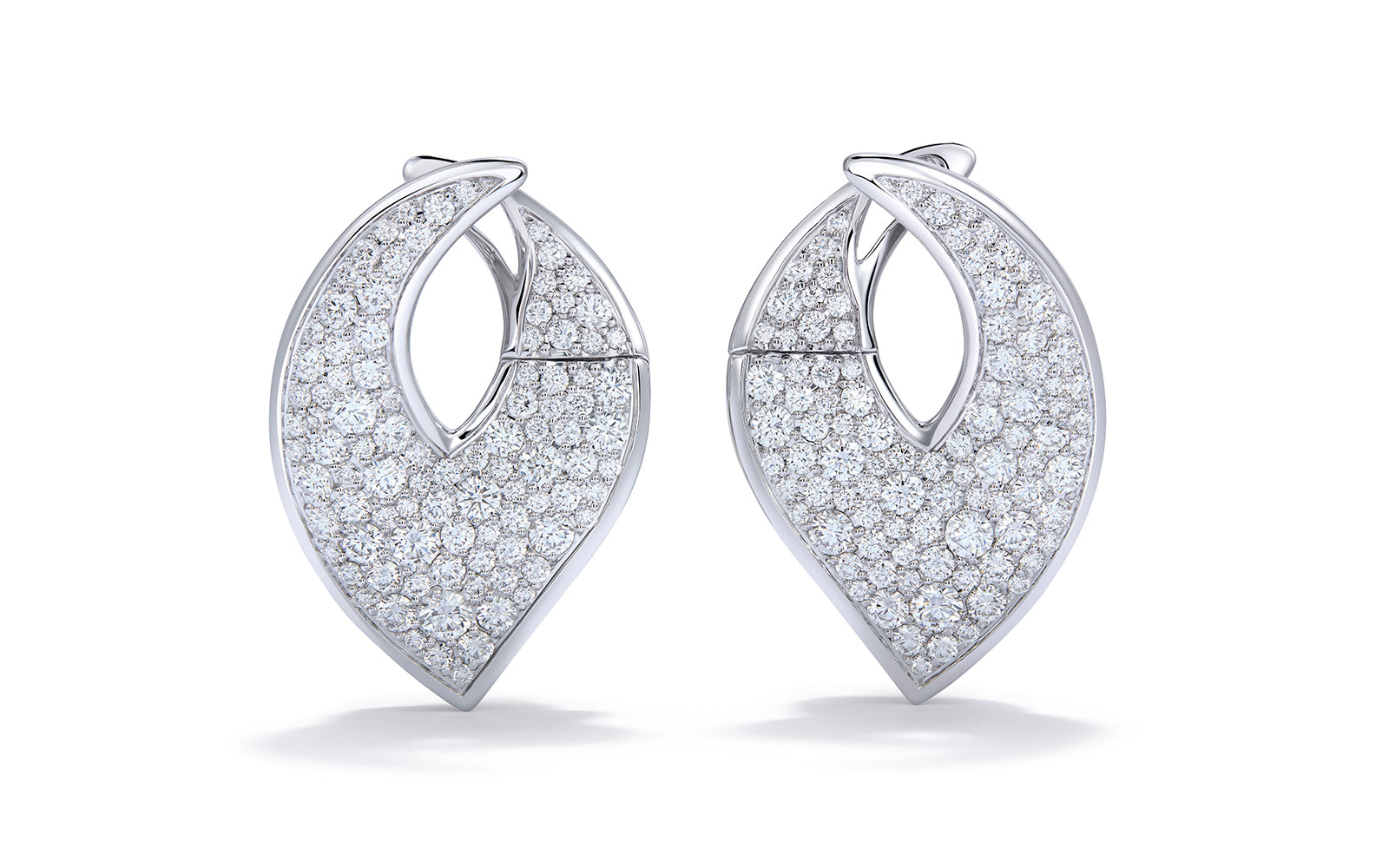 3.06ct D Flawless Diamond Earrings set in 18K White Gold