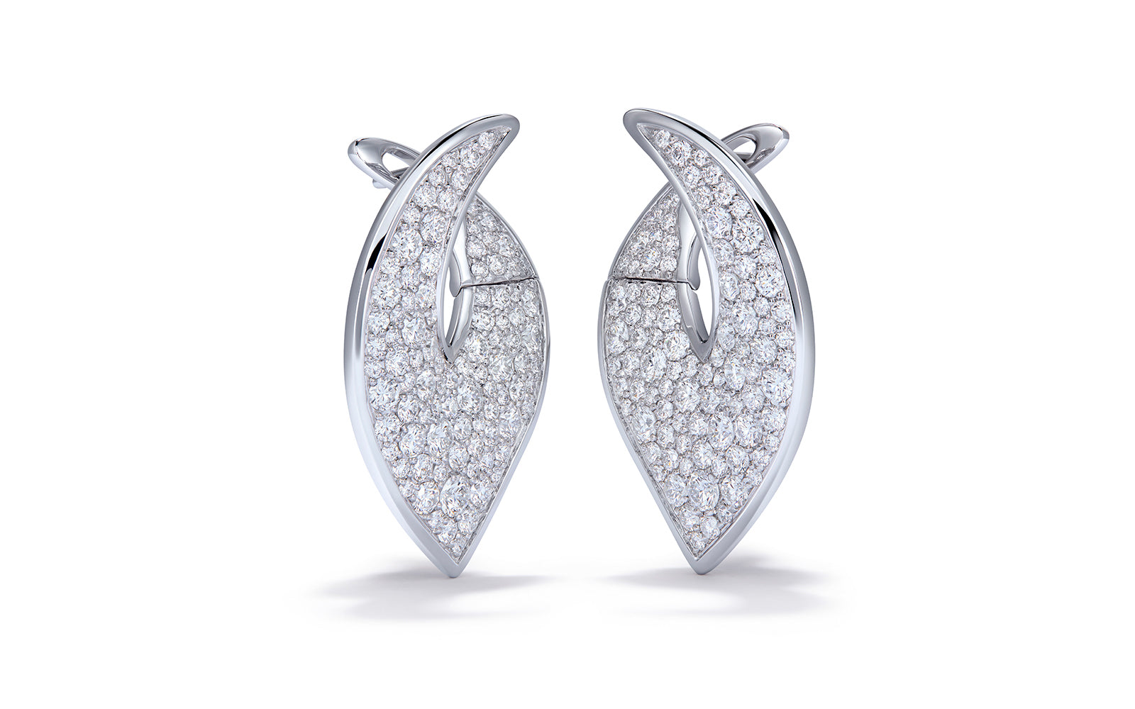 3.06ct D Flawless Diamond Earrings set in 18K White Gold