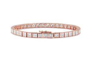 6.70ct D Flawless Diamond Bracelet set in 18K Rose Gold