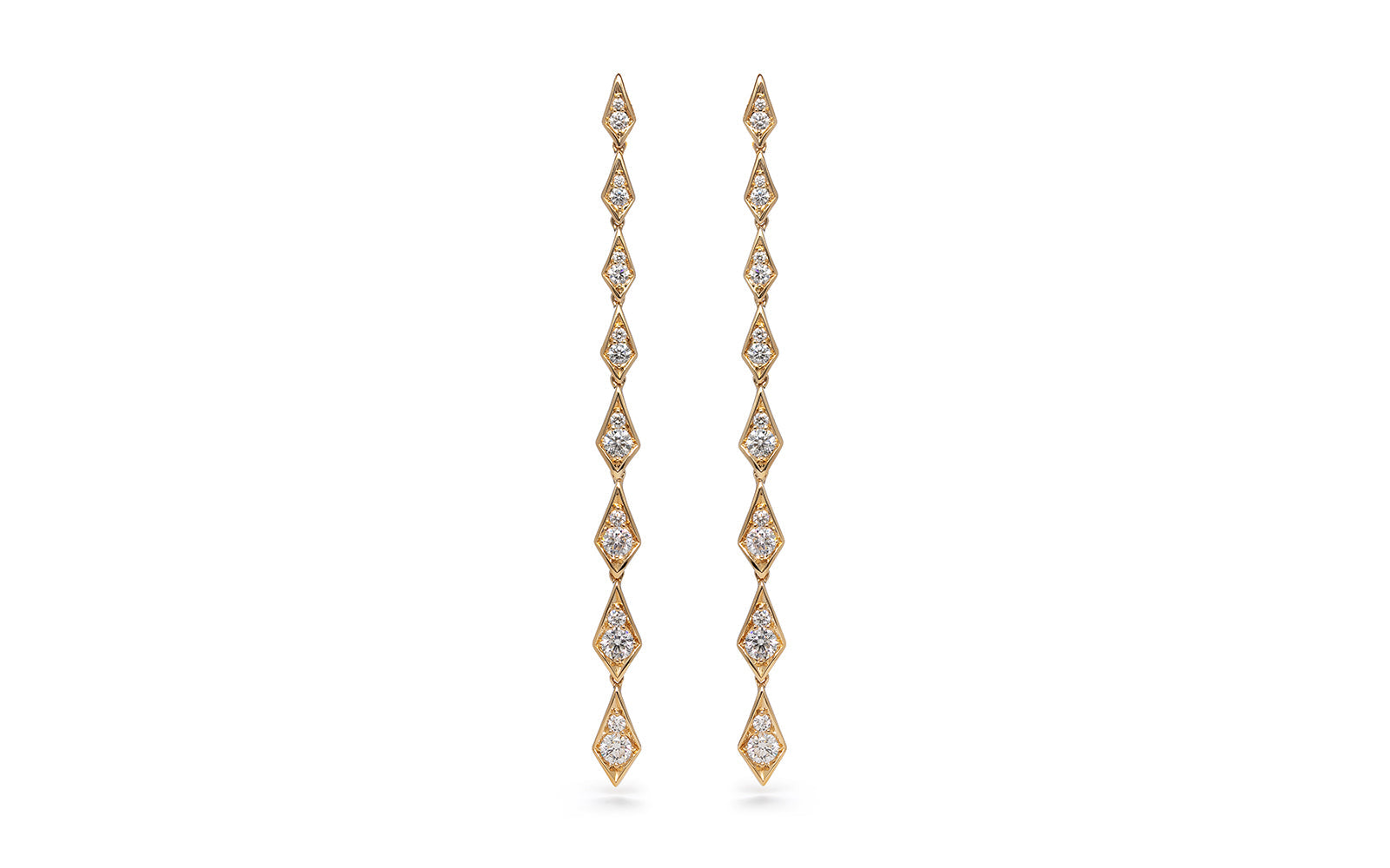 1.28ct D Flawless Diamond Earrings set in 18K Yellow Gold