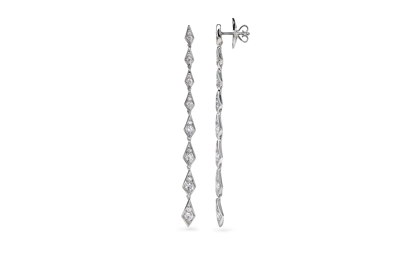 1.28ct D Flawless Diamond Earrings set in 18K White Gold