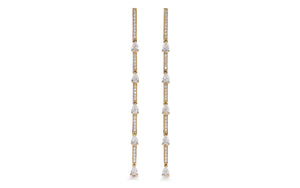 2.02ct D Flawless Diamond Earrings set in 18K Yellow Gold