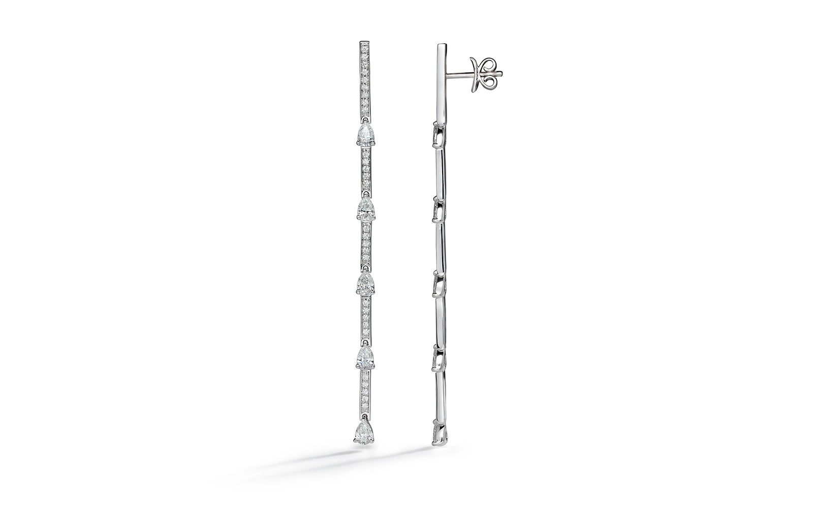 2.02ct D Flawless Diamond Earrings set in 18K White Gold