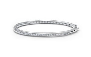 1.53ct D Flawless Diamond Bangle set in 18K White Gold