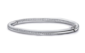 1.53ct D Flawless Diamond Bangle set in 18K White Gold