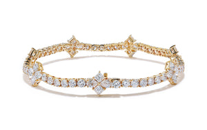 8.20ct D Flawless Diamond Bracelet set in 18K Yellow Gold