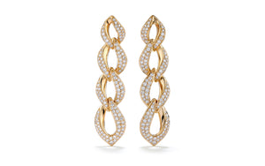 1.36ct D Flawless Diamond Earrings set in 18K Yellow Gold