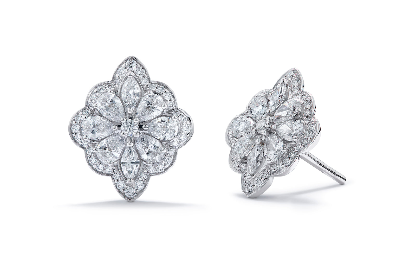 1.44ct D Flawless Diamond Earrings set in 18K White Gold