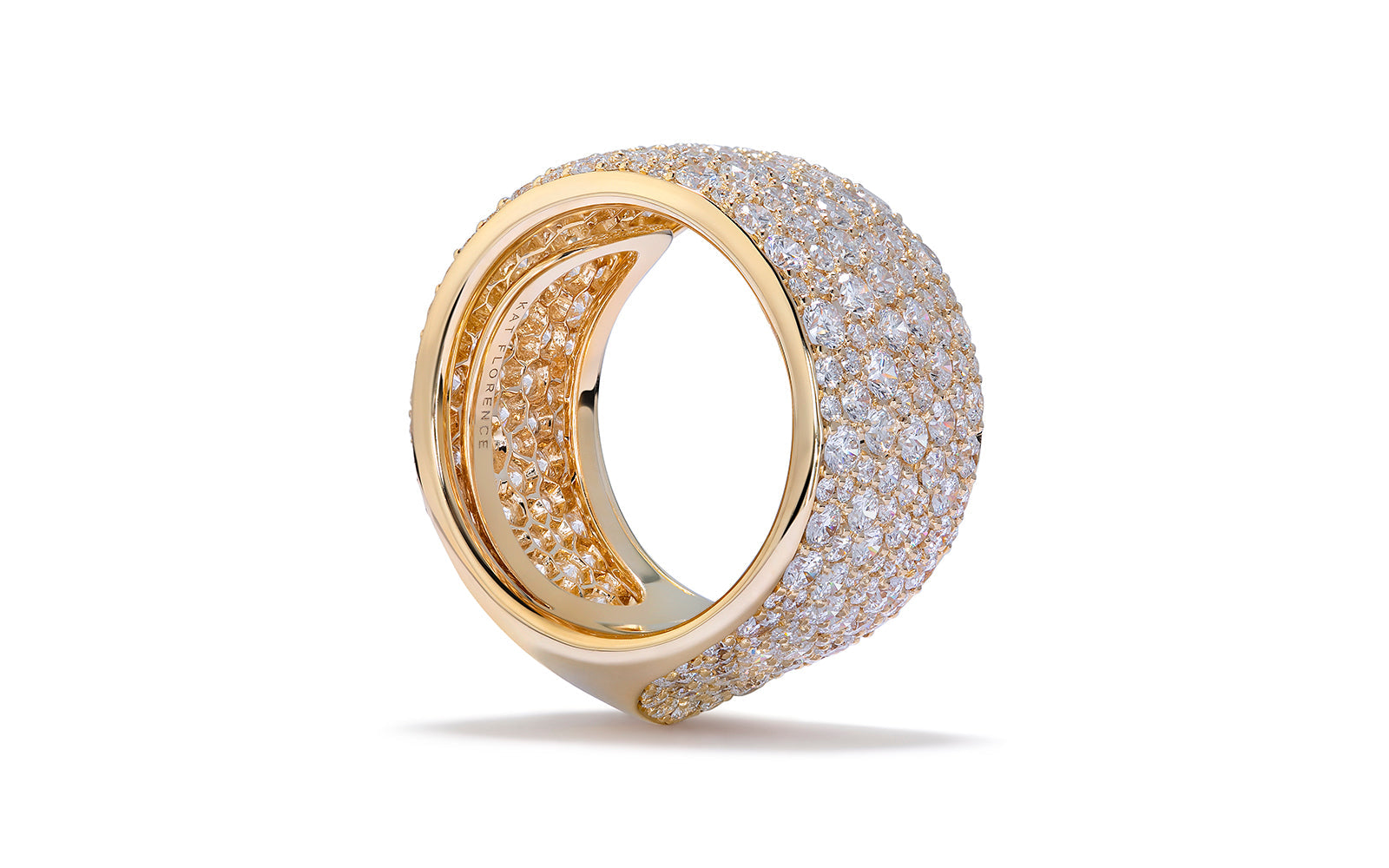 5.80ct D Flawless Diamond Ring set in 18K Yellow Gold