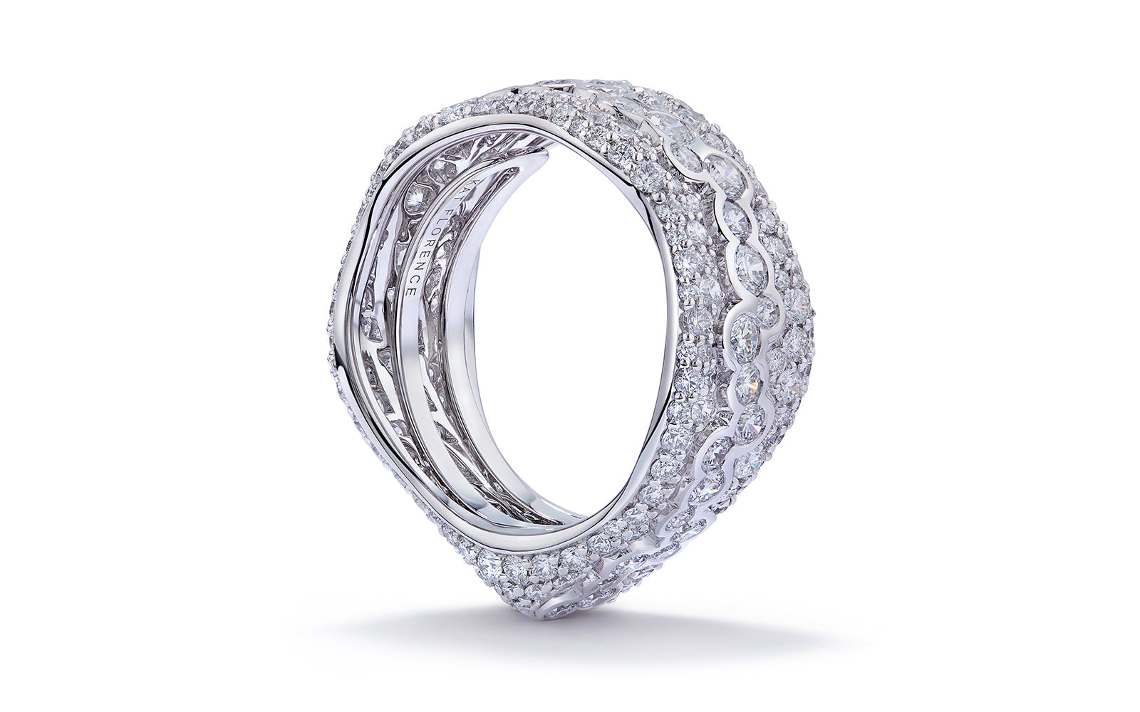 3.48ct D Flawless Diamond Ring set in 18K White Gold