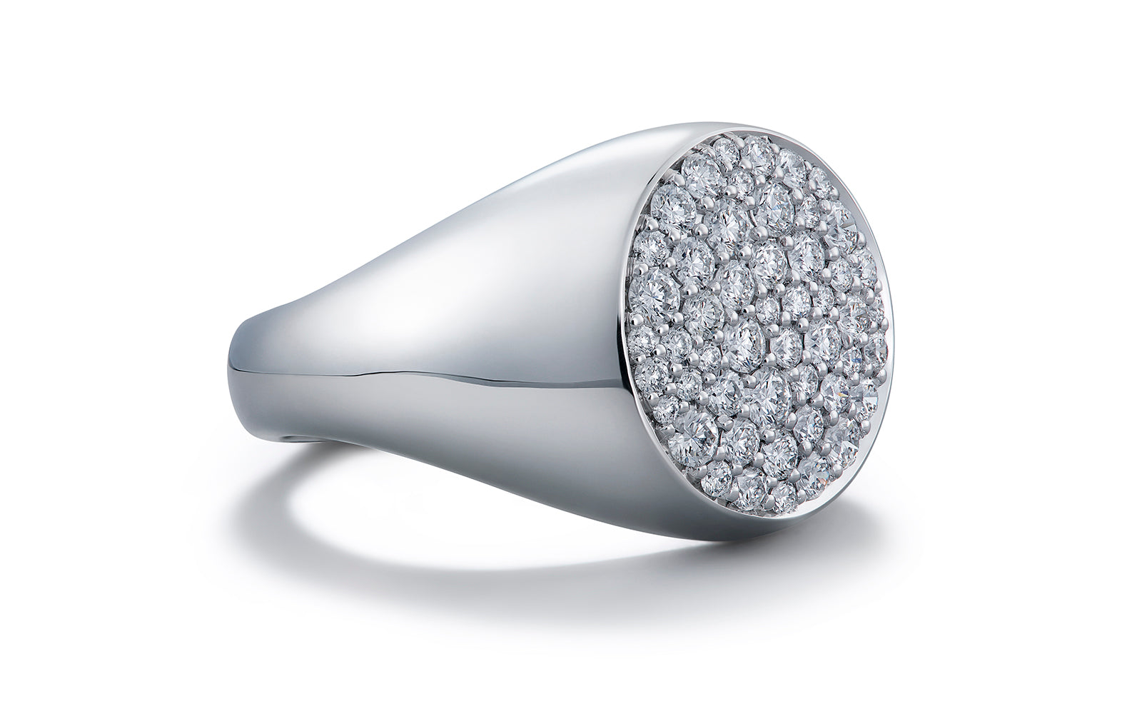 Full Moon Pinky 0.67ct D Flawless Diamond Ring set in Platinum