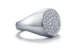 Full Moon Pinky 0.67ct D Flawless Diamond Ring set in Platinum