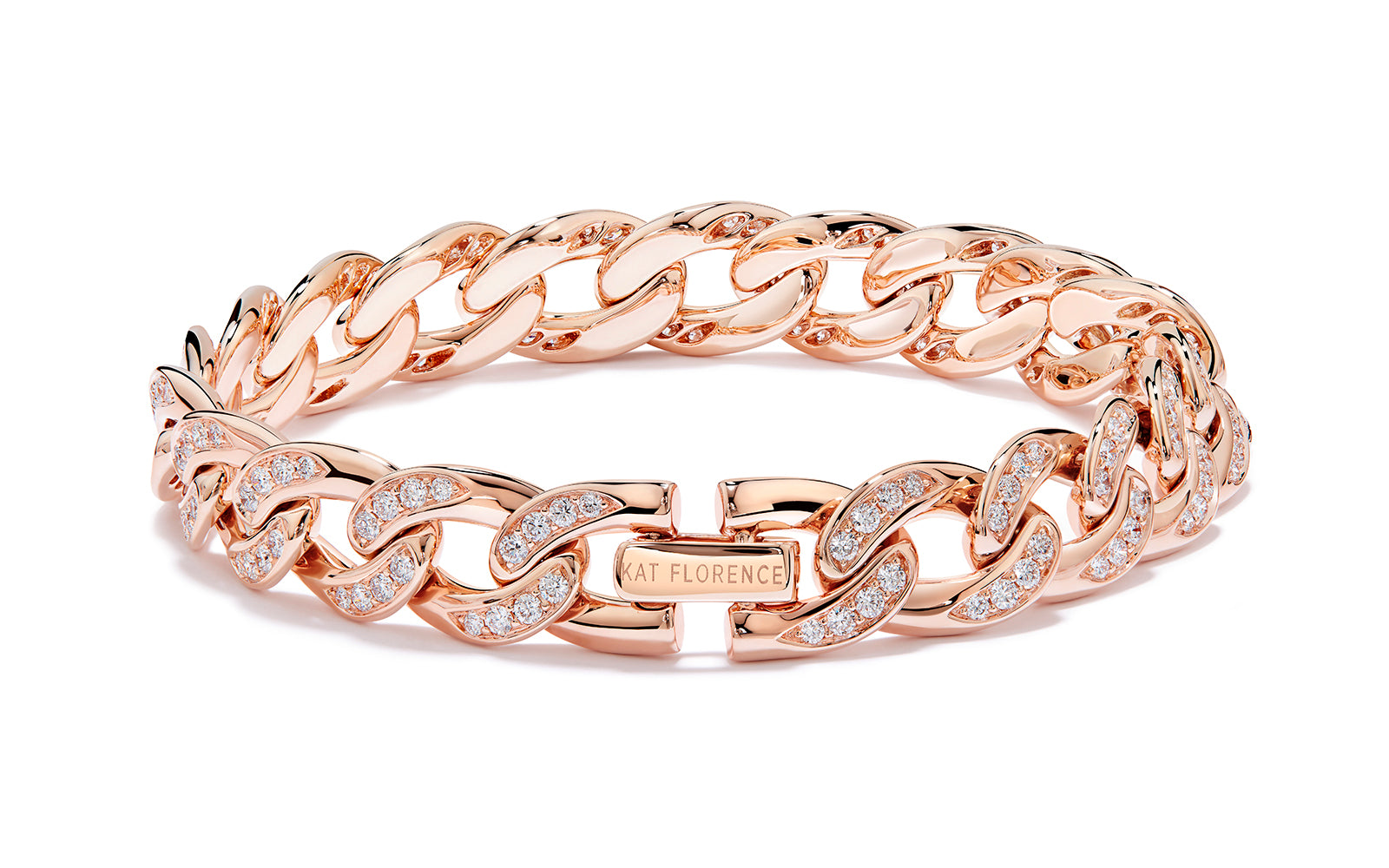 2.57ct D Flawless Diamond Bracelet set in 18K Rose Gold