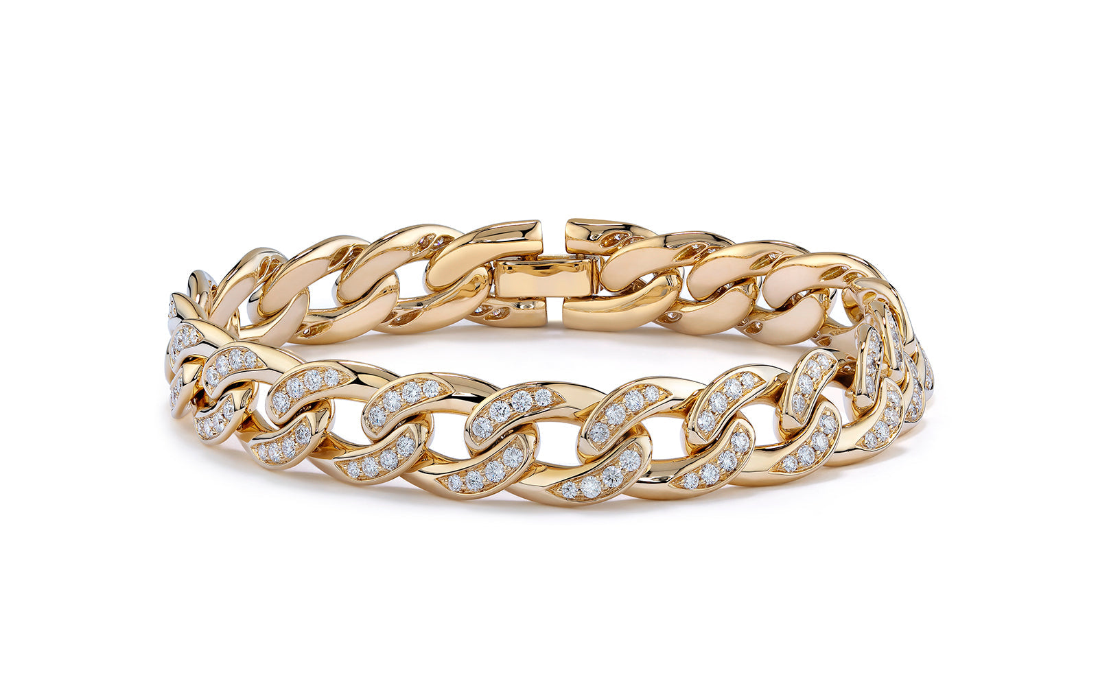 2.45ct D Flawless Diamond Bracelet set in 18K Yellow Gold Kat Florence Atelier US