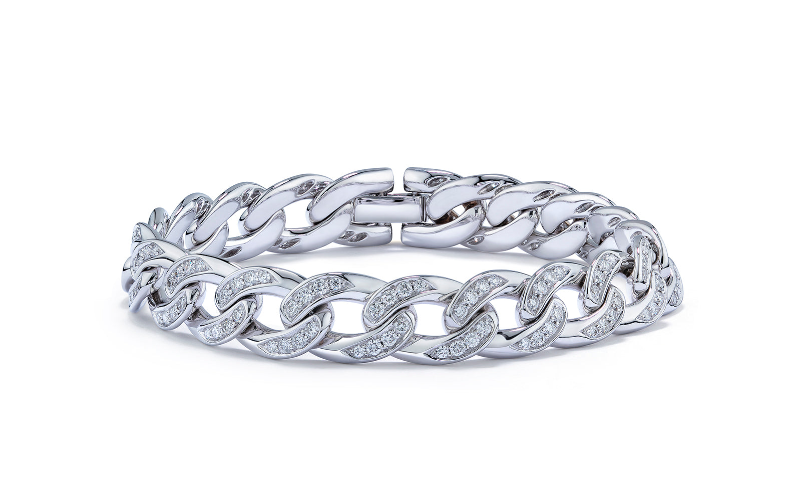 2.45ct D Flawless Diamond Bracelet set in 18K White Gold