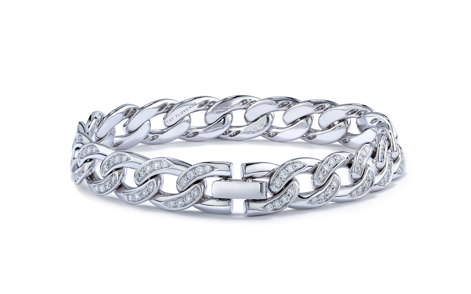 2.45ct D Flawless Diamond Bracelet set in 18K White Gold