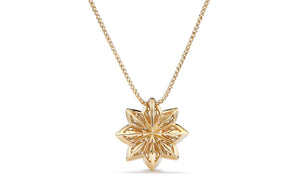 1.21ct D Flawless Diamond Necklace set in 18K Yellow Gold