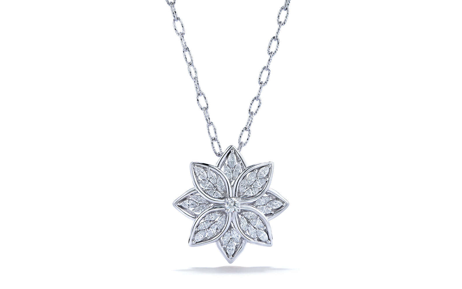 1.21ct D Flawless Diamond Necklace set in 18K White Gold