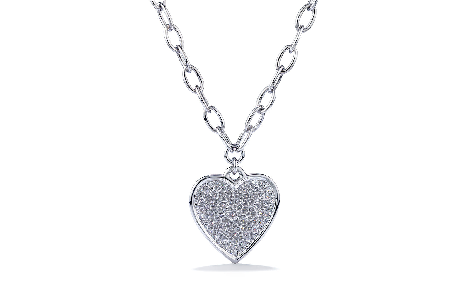 2.77ct D Flawless Diamond Necklace set in 18K White Gold