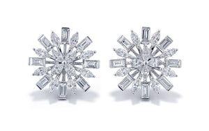 2.86ct D Flawless Diamond Earrings set in 18K White Gold