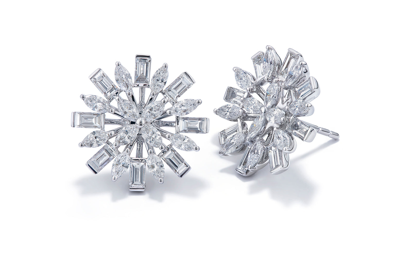 2.86ct D Flawless Diamond Earrings set in 18K White Gold
