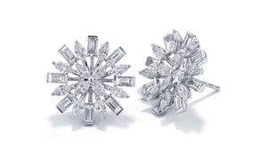 2.86ct D Flawless Diamond Earrings set in 18K White Gold