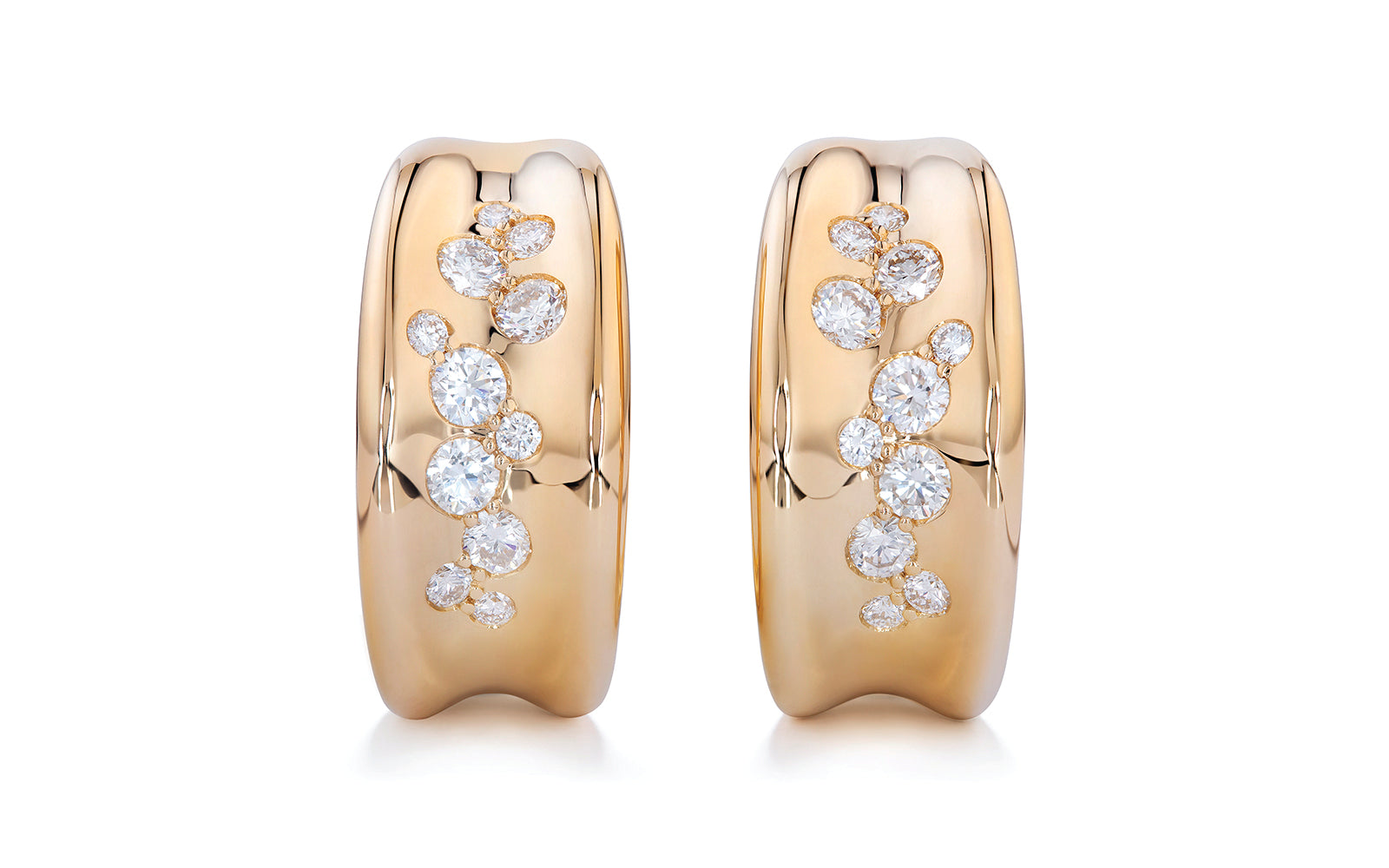 1.22ct D Flawless Diamond Earrings set in 18K Yellow Gold