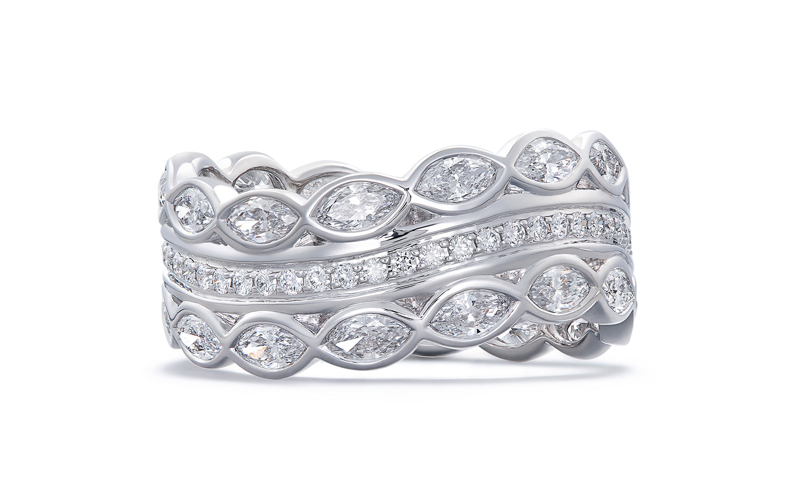 2.20ct D Flawless Diamond Ring set in 18K White Gold