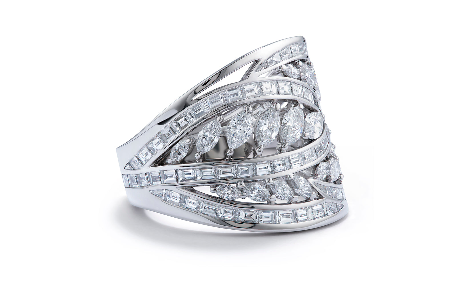 3.61ct D Flawless Diamond Ring set in 18K White Gold