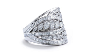 3.61ct D Flawless Diamond Ring set in 18K White Gold