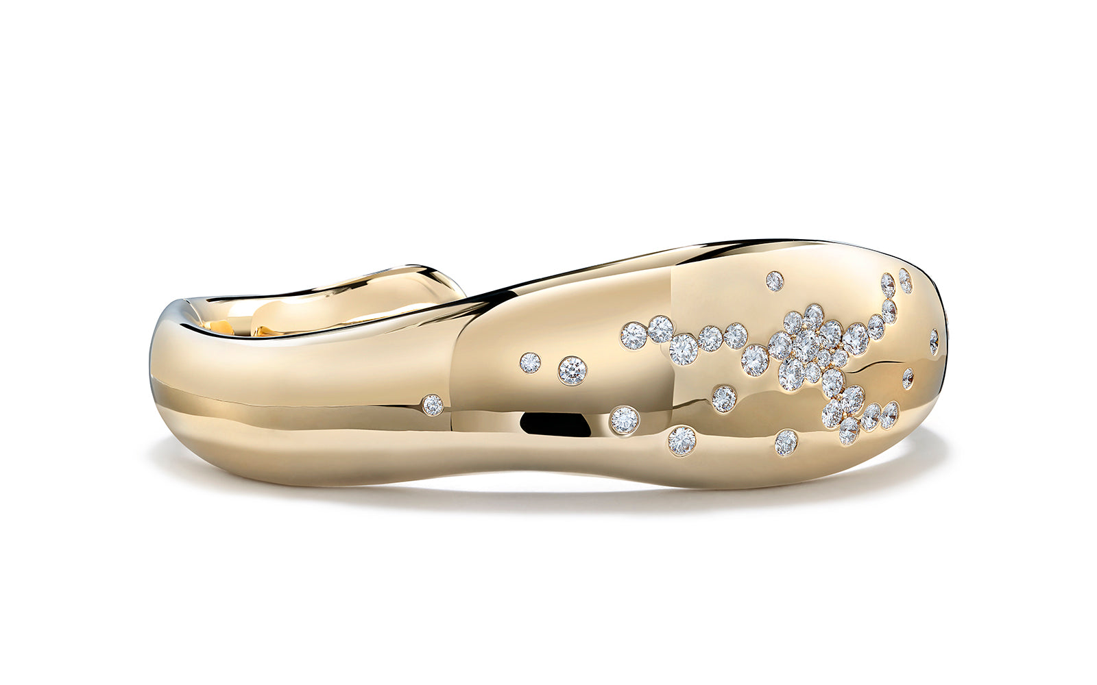 1.25ct D Flawless Diamond Bangle set in 18K Yellow Gold