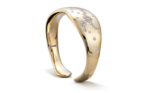 1.25ct D Flawless Diamond Bangle set in 18K Yellow Gold