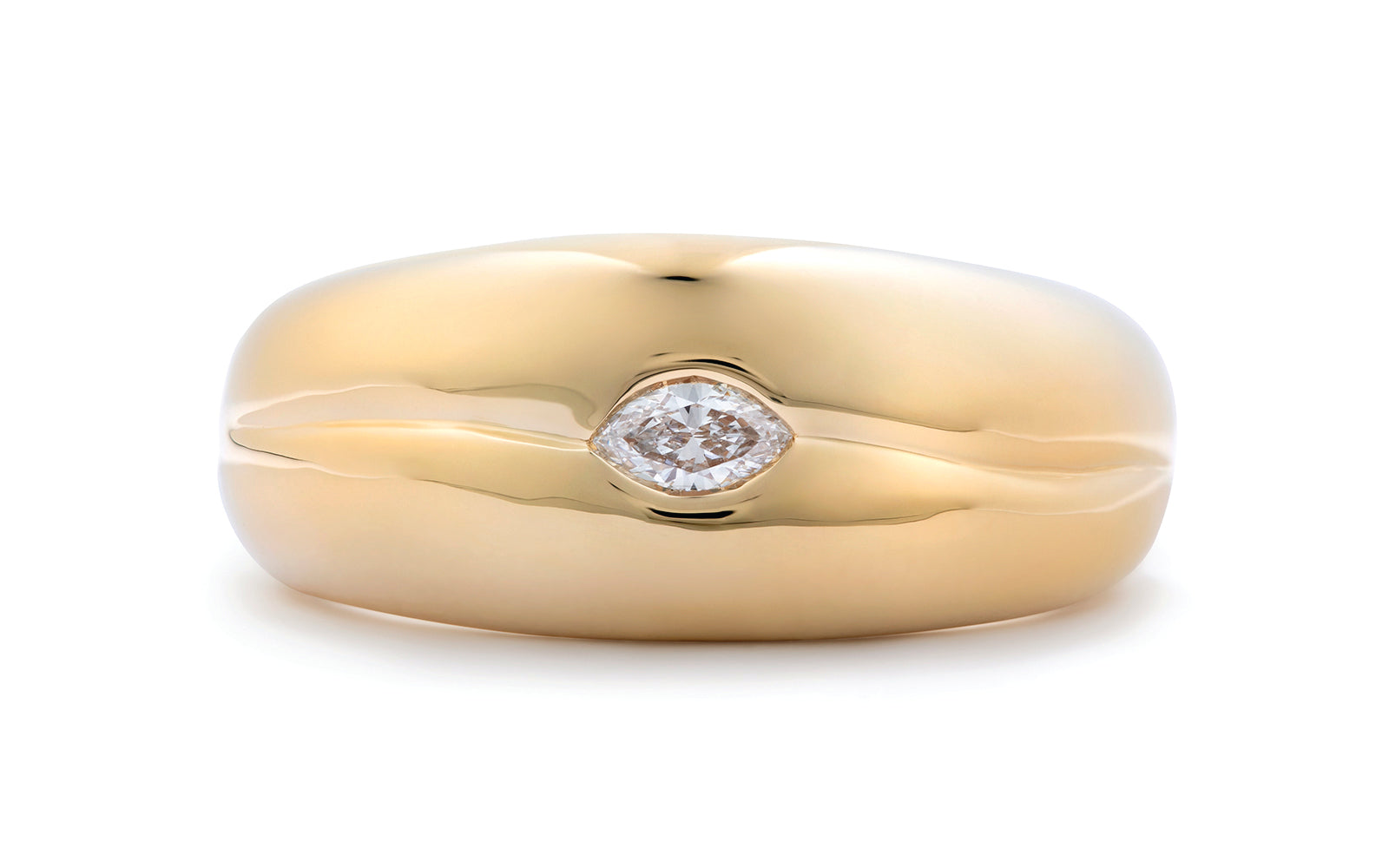 0.12ct D Flawless Diamond Ring set in 18K Yellow Gold